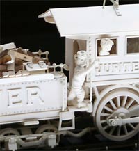 Warther Train Carving Detail