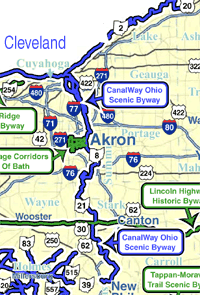 Canal Way Scenic Byway Map