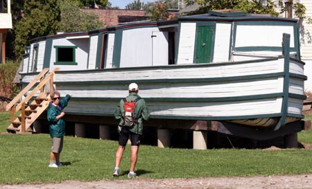 Canal Boat on Display